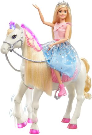 Barbie GYK64 Prinzessin, tanzendes Pferd, mit Lichtern un...
